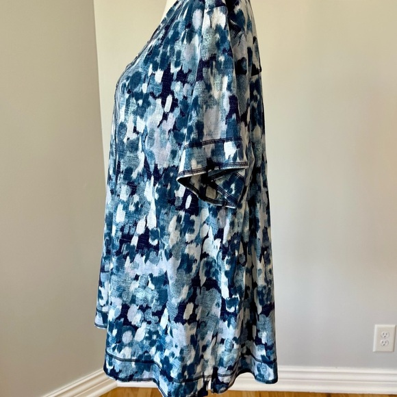 Westbound women's 3X top shades of blue casual office going out cotton modal - Picture 4 of 16